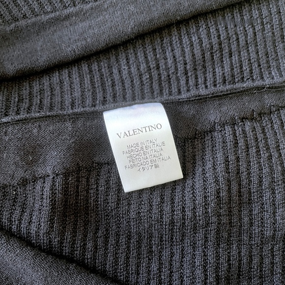 Valentino Black Knit Sleeveless Flared Cocktail Dress, Vintage - Picture 13 of 17